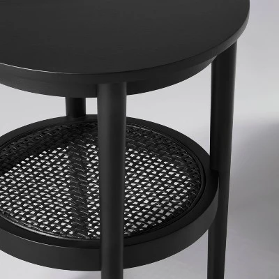 Wood & Cane Round Accent Side Table - Hearth & Hand™ With Magnolia 4 Wood & Cane Round Accent Side Table - Hearth & Hand™ With Magnolia - Image 4