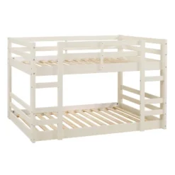 Twin Over Twin Indy Solid Wood Low Bunk Bed - Saracina Home