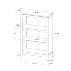 48" Carson 3 Shelf Bookcase - Threshold -Homcom Store GUEST a35a203d 2822 4d50 8eed 8de12cce8680
