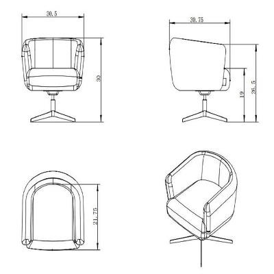 Morpho Swivel Armchair - Threshold™ 7 Morpho Swivel Armchair - Threshold™ - Image 7