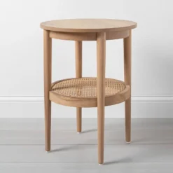 Wood & Cane Round Accent Side Table - Hearth & Hand™ With Magnolia 21 Wood & Cane Round Accent Side Table - Hearth & Hand™ With Magnolia -Homcom Store GUEST a47b2b48 7b15 4cfc b563 12ea4809872c