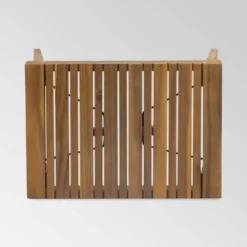 Kyoto Acacia Wood Folding Side Table - Teak - Christopher Knight Home -Homcom Store GUEST a4881faa ed00 4a6e b4d6 5a44eeb86589