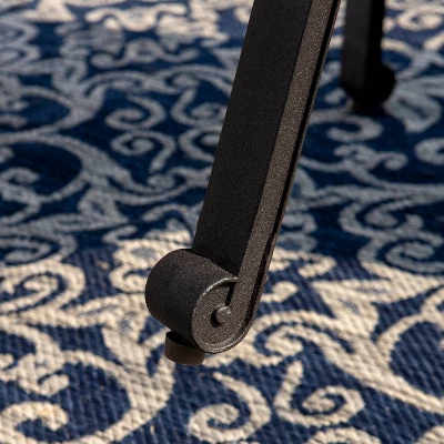 Captiva Designs 3pc Cast Aluminum Outdoor Patio Dining Set With Bar Stools Brown 5 Captiva Designs 3pc Cast Aluminum Outdoor Patio Dining Set With Bar Stools Brown - Image 5