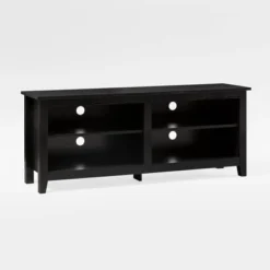 Transitional 4 Cubby Wood Open Storage TV Stand For TVs Up To 65"- Saracina Home 26 Transitional 4 Cubby Wood Open Storage TV Stand For TVs Up To 65"- Saracina Home -Homcom Store GUEST a6e3a24c 5f9e 443a b207 9469bc1cee89