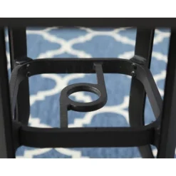 Outdoor Cast Aluminum Table With 1.97" Umbrella Hole - Brown - Captiva Designs -Homcom Store GUEST a9b43383 1e20 403b ba52 959221c36515