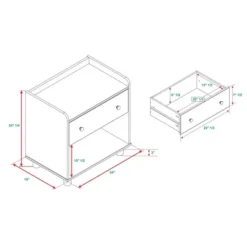 Set Of 2 Katie Transitional Tray Top 1 Drawer Solid Wood Nightstands Caramel - Saracina Home -Homcom Store GUEST aa86a644 1088 4491 99db ac863c4ab818
