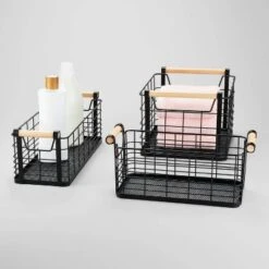 Rectangular Wire Natural Wood Handles Basket - Brightroom™ 5 Rectangular Wire Natural Wood Handles Basket - Brightroom™ -Homcom Store GUEST ab19b57b a6b9 48e1 bff9 9f5ba2d2135a