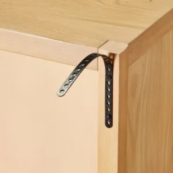 Grooved Wood With Glass 2-Door Cabinet - Natural - Hearth & Hand™ With Magnolia 10 Grooved Wood With Glass 2-Door Cabinet - Natural - Hearth & Hand™ With Magnolia -Homcom Store GUEST ad828782 66cb 4ad3 92bb c319b1b88f26