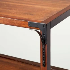 70" 5-Shelf Wood & Cane Transitional Vertical Bookshelf - Brown - Hearth & Hand™ With Magnolia -Homcom Store GUEST ae1809fc 7bac 45c5 b57e 363960f40efe