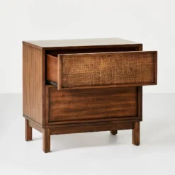 Wood & Cane Transitional Nightstand - Hearth & Hand™ With Magnolia 12 Wood & Cane Transitional Nightstand - Hearth & Hand™ With Magnolia -Homcom Store GUEST af59a1ab 4868 4ff5 ab07 150c54a02150