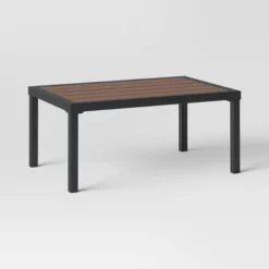 Bryant 2pc Faux Wood Patio Loveseat & Coffee Table - Gray/Natural - Threshold™ -Homcom Store GUEST b1ce228e 4d90 41bf 8569 6b971c072569