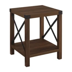 Sophie Rustic Industrial X Frame Side Table - Saracina Home -Homcom Store GUEST b38fb952 0582 4a7b a09a bddaae21d7c2