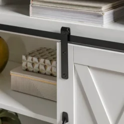 Transitional Sliding Barndoor Highboy TV Stand For TVs Up To 58" - Saracina Home -Homcom Store GUEST b5a3e537 90f4 4e58 a208 0c36538d1d04