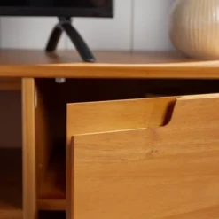 Solid Wood Mid-Century Modern TV Stand For TVs Up To 80" - Saracina Home 22 Solid Wood Mid-Century Modern TV Stand For TVs Up To 80" - Saracina Home -Homcom Store GUEST b78e54f7 947a 4b3c 9e8b b3b9f13c7373