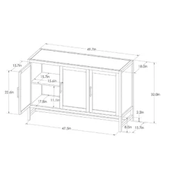 Warwick 3 Door Accent TV Stand For TVs Up To 59" - Threshold™ 21 Warwick 3 Door Accent TV Stand For TVs Up To 59" - Threshold™ -Homcom Store GUEST ba5cd40d 7348 4de0 bac8 5ec1775d8cb4