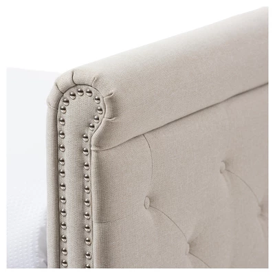 Twin Swanson Modern And Contemporary Fabric Tufted Daybed With Roll-Out Trundle Guest Bed - Baxton Studio 5 Twin Swanson Modern And Contemporary Fabric Tufted Daybed With Roll-Out Trundle Guest Bed - Baxton Studio - Image 5