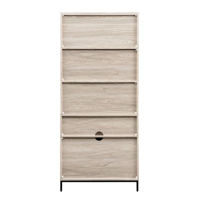 64.12" Orin Modern 2 Door Bookshelf Hutch - Saracina Home 4 64.12" Orin Modern 2 Door Bookshelf Hutch - Saracina Home - Image 4