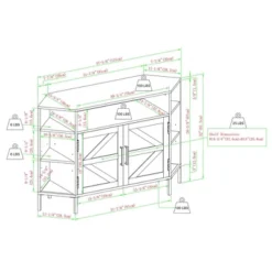 Atticus Modern Farmhouse 2 Door Corner TV Stand For TVs Up To 55" Rustic Oak - Saracina Home -Homcom Store GUEST be7fd8ed 5976 4d60 b751 9a39a330340e