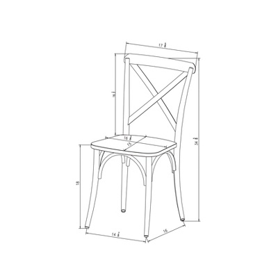 Set Of 2 Malden French Bistro Dining Chair Black - Threshold™ 6 Set Of 2 Malden French Bistro Dining Chair Black - Threshold™ - Image 6