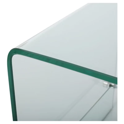 Ramona Console With Shelf TV Stand For TVs Up To 44" Clear - Christopher Knight Home 3 Ramona Console With Shelf TV Stand For TVs Up To 44" Clear - Christopher Knight Home - Image 3