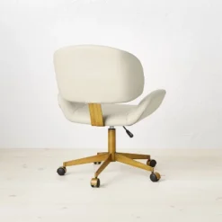 Mahonia Faux Leather Office Chair Cream/Aged Brass - Opalhouse™ Designed With Jungalow™ 8 Mahonia Faux Leather Office Chair Cream/Aged Brass - Opalhouse™ Designed With Jungalow™ -Homcom Store GUEST c063500a 216c 4d23 8174 81e648410040
