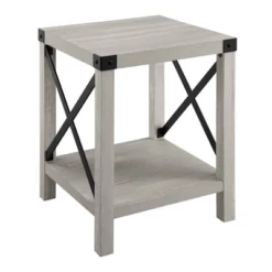 Sophie Rustic Industrial X Frame Side Table - Saracina Home -Homcom Store GUEST c1125711 7889 4b84 9fa5 0ca14c668343