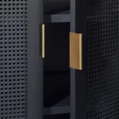 66" East Bluff Woven Cabinet Black - Threshold™ Designed With Studio McGee -Homcom Store GUEST c257520a eec7 407a b715 3ee6acc782cd