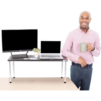 Titan Monitor Stand – 31.25” Height Adjustable Monitor Riser And Desk Shelf– Black – Stand Steady 4 Titan Monitor Stand – 31.25” Height Adjustable Monitor Riser And Desk Shelf– Black – Stand Steady - Image 4