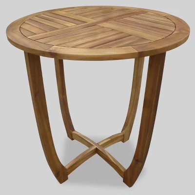 Casa 3pc Acacia Bistro Set - Teak/Dark Gray - Christopher Knight Home 2 Casa 3pc Acacia Bistro Set - Teak/Dark Gray - Christopher Knight Home - Image 2