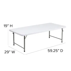 Flash Furniture 4.93-Foot Kid's Granite White Plastic Folding Table -Homcom Store GUEST ca401930 3ca2 43e4 a6f4 88afb68478bb