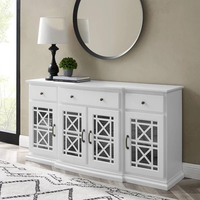 Selma Transitional 3 Tiered Ornate Fretwork Door Sideboard - Saracina Home 7 Selma Transitional 3 Tiered Ornate Fretwork Door Sideboard - Saracina Home - Image 7