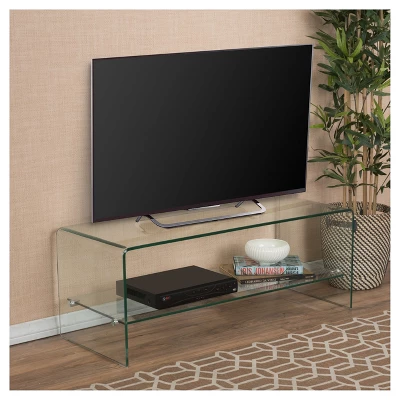 Ramona Console With Shelf TV Stand For TVs Up To 44" Clear - Christopher Knight Home 1 Ramona Console With Shelf TV Stand For TVs Up To 44" Clear - Christopher Knight Home