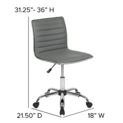 Emma And Oliver Low Back Designer Armless Ribbed Swivel Task Office Chair 23 Emma And Oliver Low Back Designer Armless Ribbed Swivel Task Office Chair -Homcom Store GUEST d0e699da fac0 4ff7 9690 360cf895b260