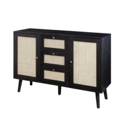Modern Boho Wood And Rattan Storage Sideboard Black - Saracina Home 13 Modern Boho Wood And Rattan Storage Sideboard Black - Saracina Home -Homcom Store GUEST d0eaf357 1fe7 4214 9913 411413a9d23c