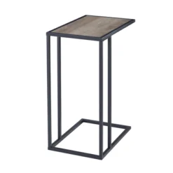 23" Modern Rectangle Two-Tone C Side Table With Metal Base - Saracina Home 16 23" Modern Rectangle Two-Tone C Side Table With Metal Base - Saracina Home -Homcom Store GUEST d20774fc 5fe4 4fa9 bf5f cf9fd585efd4