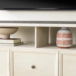 Farmhouse 3 Drawer Wood TV Stand For TVs Up To 65" - Saracina Home -Homcom Store GUEST d2a8912d 02cb 44ea b702 70dc6cc40fcc