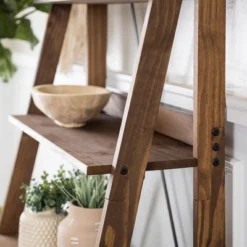 68.25" Boho 4 Tier Solid Wood Ladder Bookshelf Plant Stand - Saracina Home -Homcom Store GUEST d756fff6 0613 4011 a12a 79814189b1d0