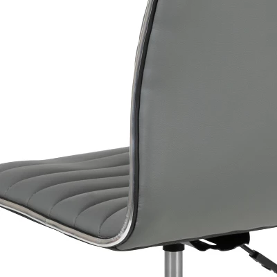 Emma And Oliver Low Back Designer Armless Ribbed Swivel Task Office Chair 7 Emma And Oliver Low Back Designer Armless Ribbed Swivel Task Office Chair - Image 7