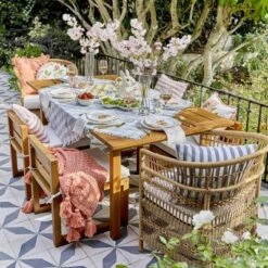 Kaufmann Wood Rectangle Patio Dining Table, Outdoor Furniture - Natural - Project 62™ -Homcom Store GUEST dc53ac02 07f0 4eb7 996f a4f492638c48