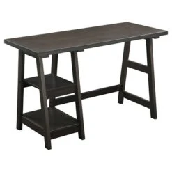 Designs2Go Trestle Desk With Shelves - Breighton Home -Homcom Store GUEST dce1e693 0860 4d20 872d b1e4fbd1c6b4