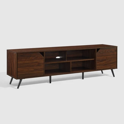 Mid-Century Modern Wide Storage TV Stand For TVs Up To 80" - Saracina Home 2 Mid-Century Modern Wide Storage TV Stand For TVs Up To 80" - Saracina Home - Image 2