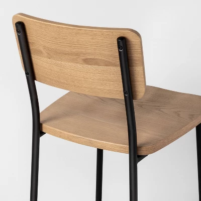 Wood & Steel Bar Stool - Natural/Black - Hearth & Hand™ With Magnolia 4 Wood & Steel Bar Stool - Natural/Black - Hearth & Hand™ With Magnolia - Image 4