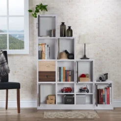 61.5" Hirsch Contemporary Bookcase White - HOMES: Inside + Out -Homcom Store GUEST deb38657 ba84 4ffa b75f ed6f9f1253cd