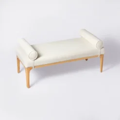 Randolph Bench With Bolster Pillows Linen - Threshold™ Designed With Studio McGee -Homcom Store GUEST df9c0bbe 939e 489c adae 0e3b5fe3d6f7