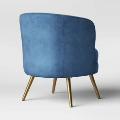 Beadle Accent Chair With Brass Leg Velvet Blue - Project 62™ -Homcom Store GUEST e11583ec 29c6 45c1 beb3 aaaa0bb28088
