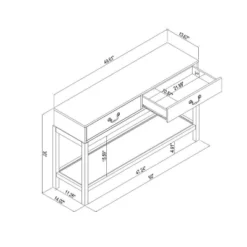 Brandeis Woven Console Table Brown - Threshold™ Designed With Studio McGee -Homcom Store GUEST e2c73473 e890 4869 94da b0c7a6a1426f