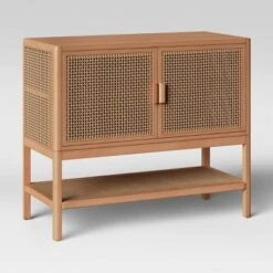 Minsmere 2 Door Cabinet Natural Brown - Threshold™ -Homcom Store GUEST e54e9c2e ab33 4b5b bbe6 3a008c8499c9