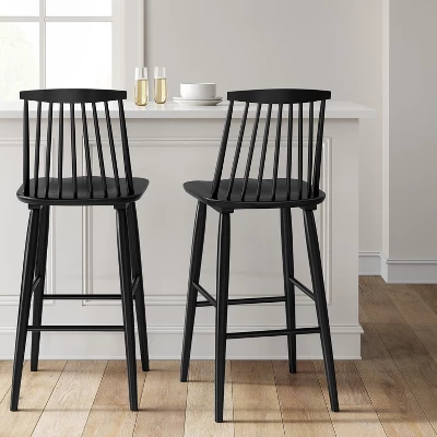 Harwich High Back Windsor Barstool Black - Threshold™ 1 Harwich High Back Windsor Barstool Black - Threshold™