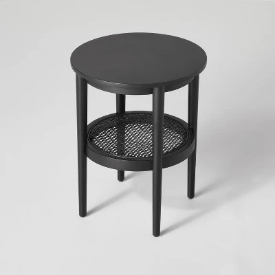 Wood & Cane Round Accent Side Table - Hearth & Hand™ With Magnolia 3 Wood & Cane Round Accent Side Table - Hearth & Hand™ With Magnolia - Image 3