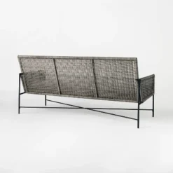 Wicker & Metal X Frame Patio Sofa - Gray - Threshold™ Designed With Studio McGee 10 Wicker & Metal X Frame Patio Sofa - Gray - Threshold™ Designed With Studio McGee -Homcom Store GUEST e9727c5c 7d57 4fb3 b845 7b850243113b